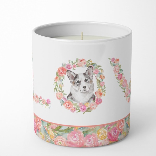 Carolines Treasures 3.75 x 3.25 in. Unisex Corgi No.10 Love 10 oz Decorative Soy Candle WDK4381CDL - main